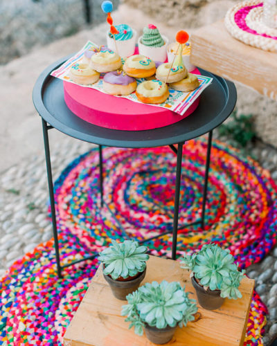 colourful bohemian boho christening baptism in greece decor ideas