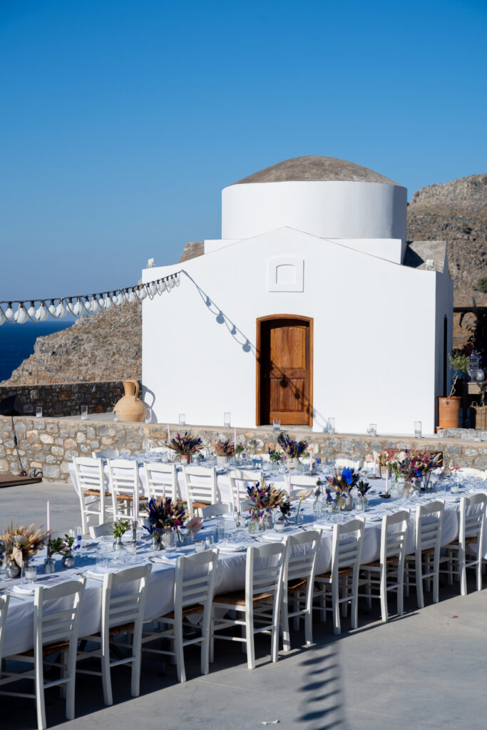 wedding planner in Rhodes - unique and creative wedding decor for a destination wedding in Rhodes